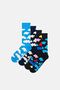 - Light Blue Set of 4 Cloud Patterned Cotton Socks - 2
