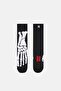 - Black Bone Patterned Cotton Socks - 2