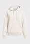 Ecru Standard Hooded Basic Women's Sweatshirt with Kangaroo Pocket - 97321 - 2