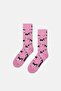 - Pink 4-Piece Patterned Cotton Socks Set - 3
