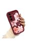 Samsung Galaxy S24 Fe Compatible Case Camera Protector Floral Case Burgundy Lover Couple Silicone Phone Case - 3