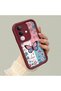Vivo Y29 Compatible Case Camera Protector Stitch Pattern Maroon Lover Couple Silicone Phone Case - 3