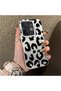 Vivo V60 Compatible Black Leopard Print Silicone Phone Case, Shock Protection