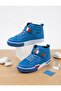 Children's Long Ankle Boots with Velcro and Laces for All Seasons-Sax - 3