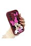 Samsung Galaxy S22 Compatible Case Camera Protector Cartoon Pattern Maroon Lover Couple Silicone Phone Case - 3