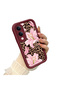 Vivo Y29S Compatible Case Camera Protector Flower Case Maroon Lover Couple Silicone Phone Case - 2