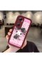 Infinix Hot 20 Compatible Case Camera Protector Cartoon Pattern Maroon Lover Couple Silicone Phone Case
