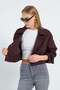 Double-Breasted Collar Double-Pocket Crop Trench Coat - 5