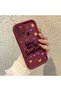 Samsung Galaxy A21S Compatible Case Camera Protector Heart Pattern Burgundy Dear Couple Silicone Phone Case - 3