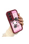Samsung Galaxy A55 Compatible Case Camera Protector Cartoon Pattern Maroon Lover Couple Silicone Phone Case - 3