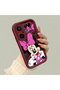 Vivo X200 Fe Compatible Case Camera Protector Cartoon Pattern Maroon Lover Couple Silicone Phone Case - 3