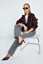 Double-Breasted Collar Double-Pocket Crop Trench Coat - 2