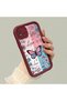 Realme C20/C20A Compatible Case Camera Protector Stitch Pattern Maroon Lover Couple Silicone Phone Case - 2