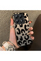 Mi 14t Pro Compatible Black Leopard Print Silicone Phone Case, Shock Protection
