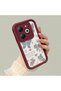 Tecno Spark 20/20C Compatible Case Camera Protector Heart Pattern Maroon Lover Couple Silicone Phone Case - 2