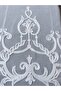 Versay Linen Look Panel Curtain with Ecru Embroidery - 5