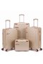 4PC ABS Hardside Luggage Set 14/20/24/28 Inch | Lightweight Carry-On & Checked Suitcase with TSA Lock & 360° Spinner Wheels, Includes Travel Makeup Case, Unisex Luggage Set for All Travelers