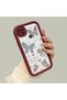 Xiaomi Poco C31 Compatible Case Camera Protector Heart Pattern Burgundy Lover Couple Silicone Phone Case - 2