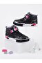 Children's Long Ankle Boots with Velcro and Laces for All Seasons - Black Lila