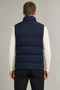 Men's Navy Blue Nova Fabric Stand Collar Waterproof Zippered Inflatable Vest - 5
