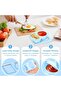 3 Pack Silicone Reusable Snack Containers with Lids,Small Mini Food Snack Boxs,Double Compartment Sn - 4