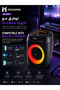 مكبر صوت بلوتوث كبير بحجم 8 انش وبقوة 30 واط. مكبرات صوت بلوتوث بصوت عالي وواضح مع اضائة RGB متعددة الاوضاع. سماعة بلوتوث كبيره مع اثنان (مايكرفون سلكي + مايكرفون لاسلكي + رموت تحكم). - 4