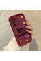 Samsung Galaxy A23 Compatible Case Camera Protector Heart Pattern Burgundy Dear Couple Silicone Phone Case - 2