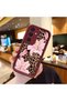 Samsung Galaxy S24 Plus Compatible Case Camera Protector Floral Case Burgundy Lover Couple Silicone Phone Case