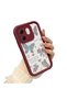 Infinix Hot 50I Compatible Case Camera Protector Heart Pattern Claret Red Lover Couple Silicone Phone Case - 3
