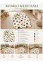 Eta Colorful Cat Patterned Modern Woven Base Decorative Carpet Eta4118 - 4