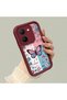 Vivo Y36 Compatible Case Camera Protector Stitch Pattern Maroon Lover Couple Silicone Phone Case - 3
