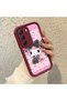 Infinix Hot 60 Pro Compatible Case Camera Protector Cartoon Pattern Maroon Lover Couple Silicone Phone Case - 3