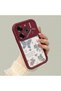 Tecno Pova 6 Compatible Case Camera Protector Heart Pattern Maroon Lover Couple Silicone Phone Case - 3