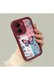 Vivo Y16 Compatible Case Camera Protector Stitch Pattern Maroon Lover Couple Silicone Phone Case - 3