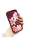 Realme C25Y/C21Y Compatible Case Camera Protective Flower Case Maroon Lover Couple Silicone Phone Case - 3