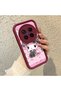 Vivo X300 Pro Compatible Case Camera Protector Cartoon Pattern Maroon Lover Couple Silicone Phone Case - 3