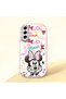 Samsung Galaxy S21 Fe Compatible Case Camera Protective Pink Minnie Patterned Silicone Lover Couple Phone Case