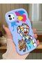 Realme C20 Compatible Case Camera Protector Blue Silicone Couple Phone Case Cartoon Pattern