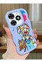 Tecno Spark 20C Compatible Case Camera Protector Blue Silicone Couple Phone Case Cartoon Pattern