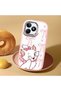 Realme C51 Compatible Case Camera Protective Pink Cartoon Patterned Silicone Lover Couple Phone Case - 2