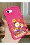 iPhone Se 2020 Compatible Case Camera Protector Red Silicone Lover Couple Phone Case Floral Case