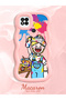 Redmi 10A Compatible Case Camera Protector Pink Silicone Dear Couple Phone Case Cartoon Pattern - 2