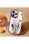 Realme C51 Compatible Case Camera Protector Black Minnie Patterned Silicone Lover Couple Phone Case - 2