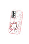 Samsung Galaxy A33 Compatible Case Camera Protective Pink Cardoon Patterned Silicone Lover Couple Phone Case - 3