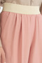 Elastic Waist Pleated Pipe Leg Lyocell Trousers - Powder - 3