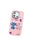Redmi 12C Compatible Case Camera Protector Pink Stitch Patterned Silicone Lover Couple Phone Case - 3