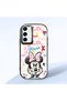Samsung Galaxy S23 Fe Compatible Case Camera Protector Black Minnie Patterned Silicone Lover Couple Phone Case