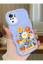 Redmi Note 10S Compatible Case Camera Protector Blue Silicone Couple Phone Case Flowers Case