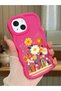 iPhone 14 Compatible Case Camera Protector Red Silicone Lover Couple Phone Case Floral Case