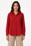 Long Sleeve Shirt with Buttons, Classic Collar, Suitable for Casual and Office Wear - Red - 4